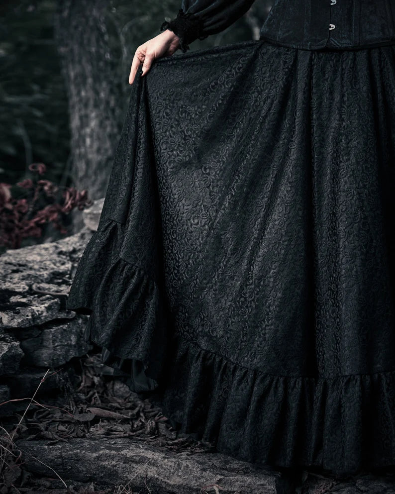 Black Ball Gown Victorian Masquerade Dress D3018 - D-RoseBlooming | Masquerade  dresses, Ball gowns, Black ball gown